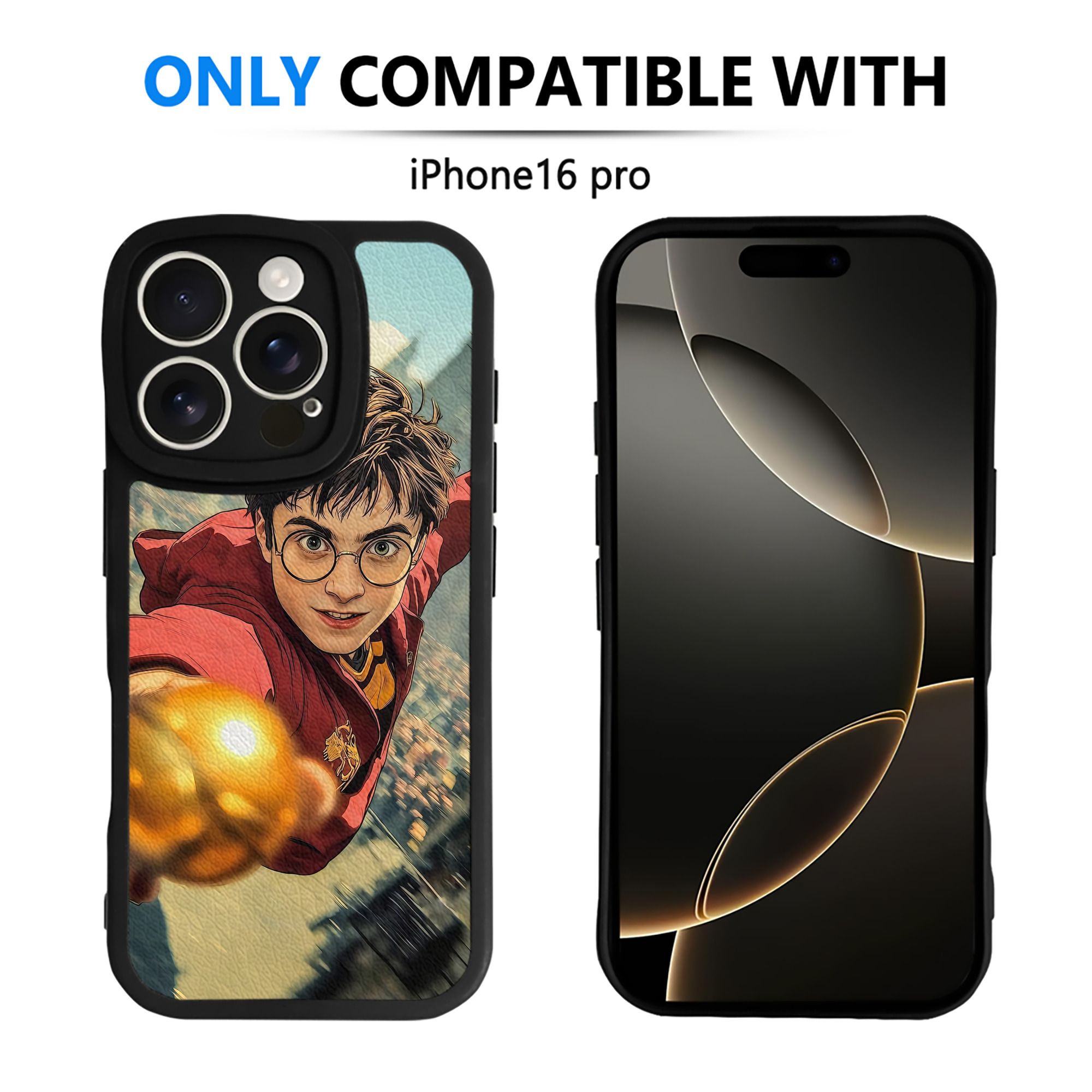 （画像用） Harry Potter ハリー・ポッターシリーズ 【iPhone 16シリーズ対応】シリコンスマホケース（レザー調） 材質：シリコン